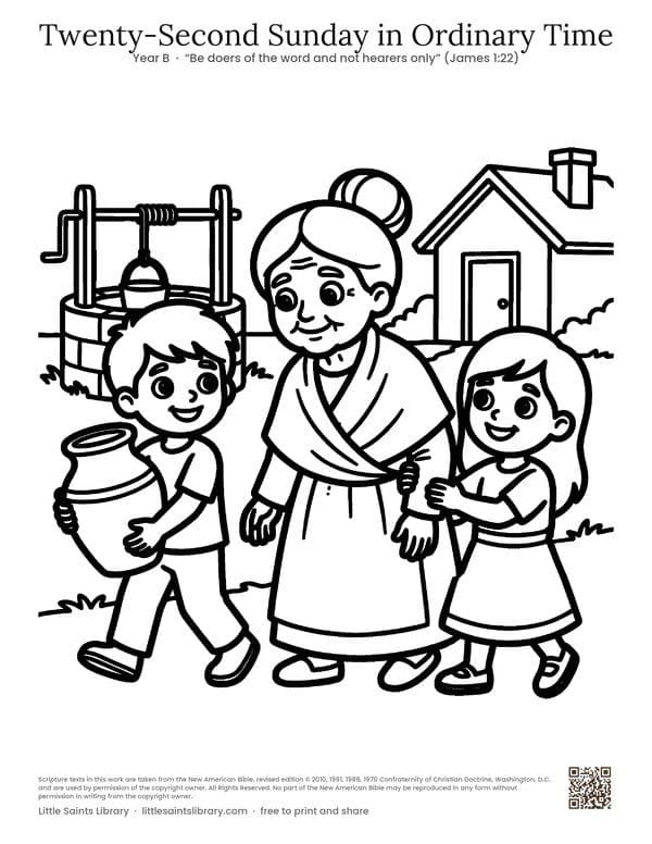 Twenty-Second Sunday in Ordinary Time, coloring sheet preview