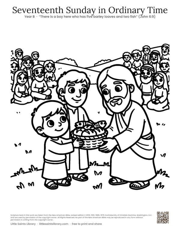 Seventeenth Sunday in Ordinary Time, coloring sheet preview