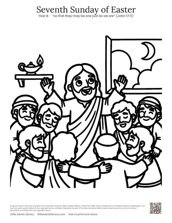 Seventh Sunday of Easter, coloring sheet preview
