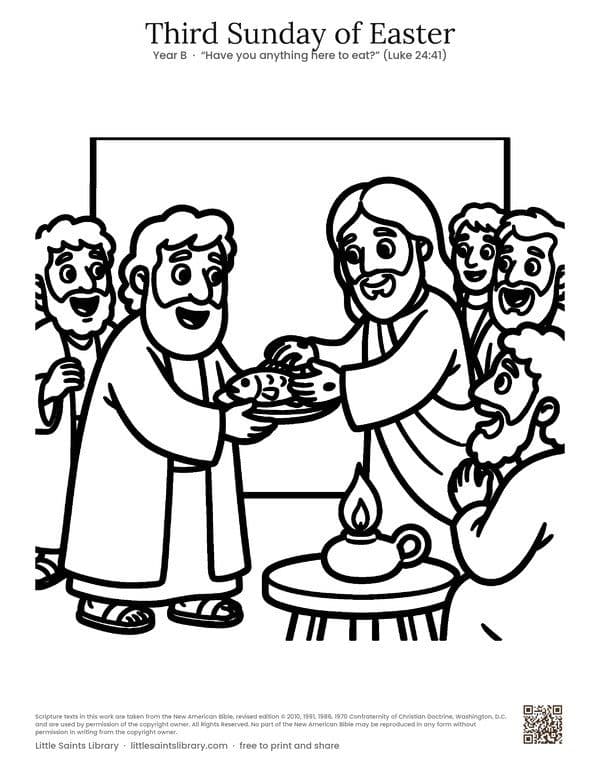 Third Sunday of Easter, coloring sheet preview