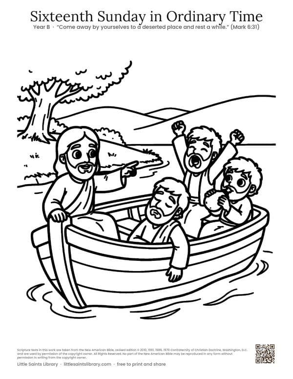 Sixteenth Sunday in Ordinary Time, coloring sheet preview