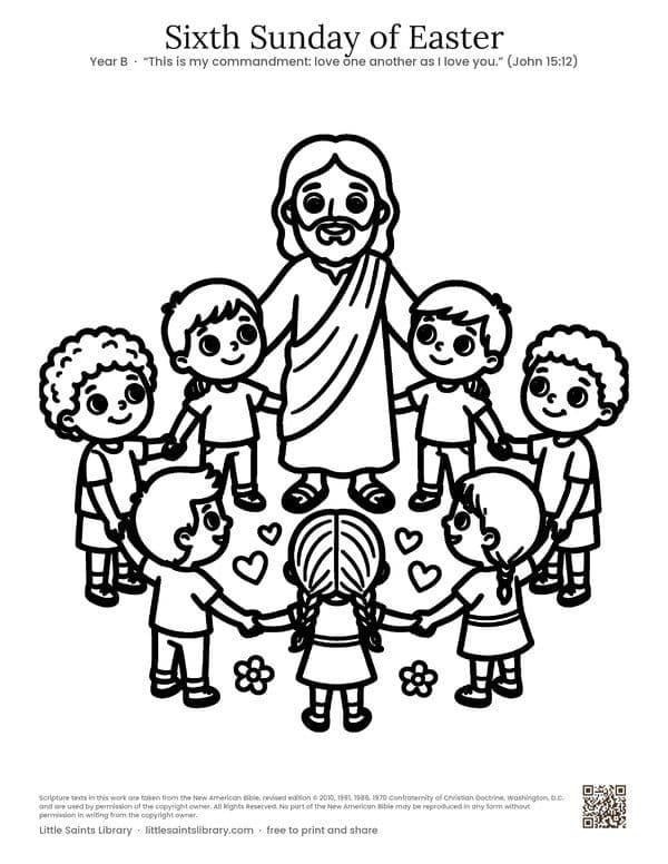 Sixth Sunday of Easter, coloring sheet preview