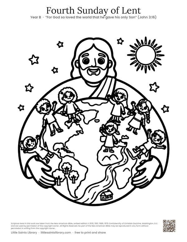 Fourth Sunday of Lent, coloring sheet preview