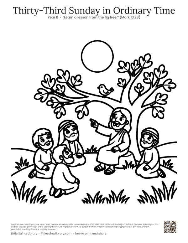 Thirty-Third Sunday in Ordinary Time, coloring sheet preview