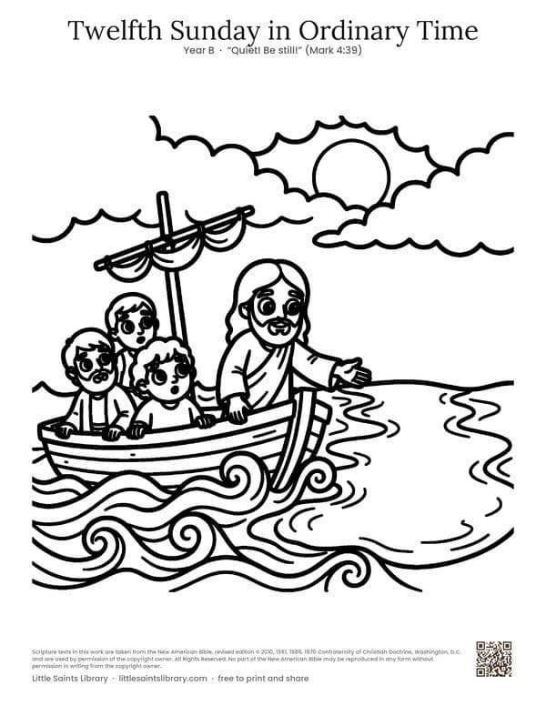 Twelfth Sunday in Ordinary Time, coloring sheet preview