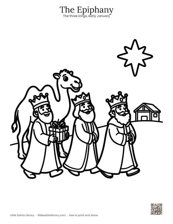 The Epiphany coloring sheet, preview
