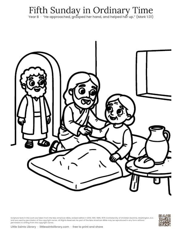 Fifth Sunday in Ordinary Time, coloring sheet preview