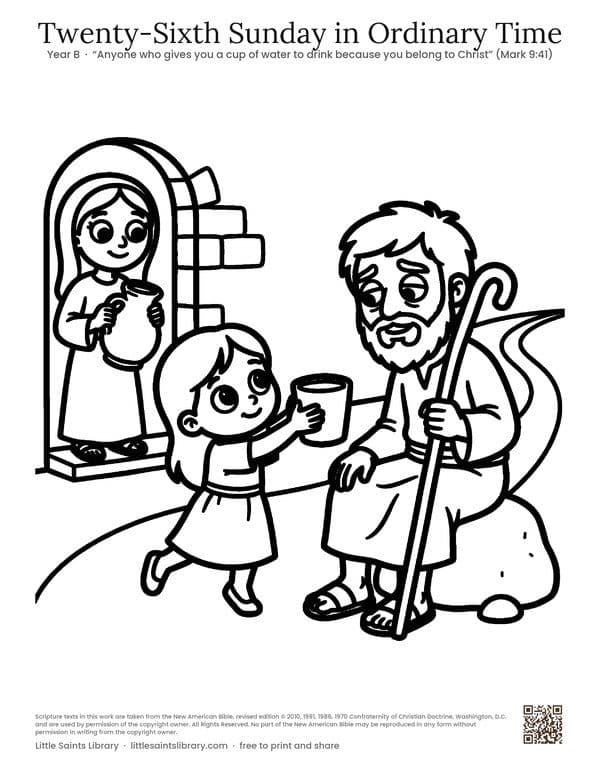 Twenty-Sixth Sunday in Ordinary Time, coloring sheet preview
