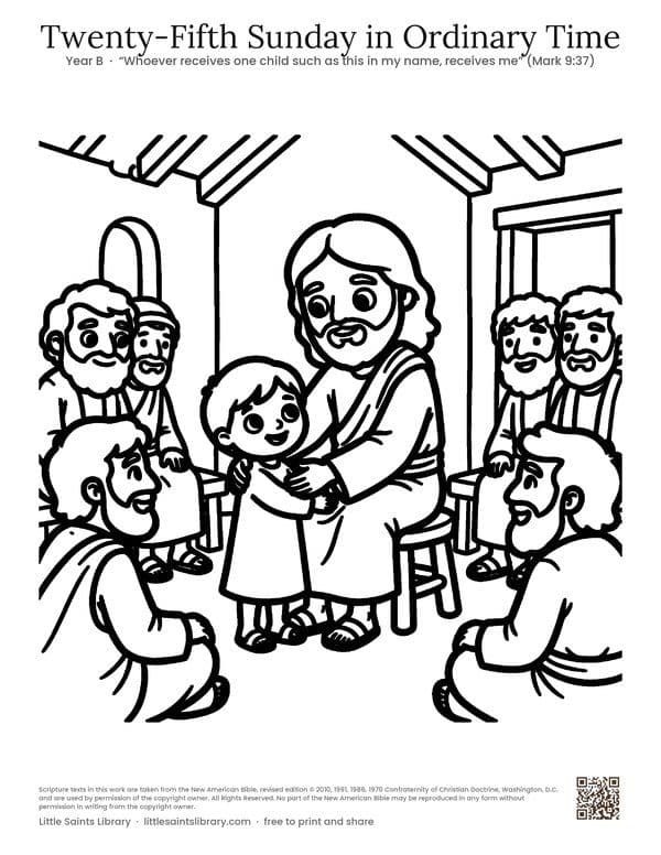 Twenty-Fifth Sunday in Ordinary Time, coloring sheet preview