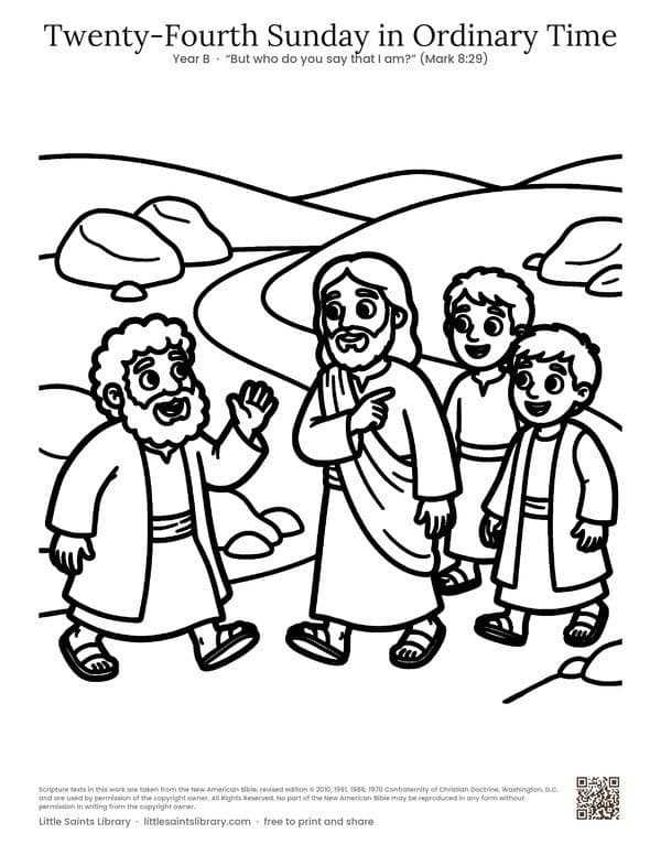 Twenty-Fourth Sunday in Ordinary Time, coloring sheet preview