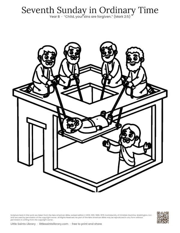 Seventh Sunday in Ordinary Time, coloring sheet preview