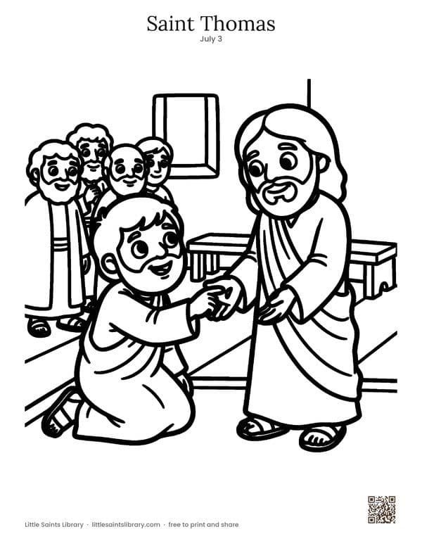 Saint Thomas coloring sheet, preview