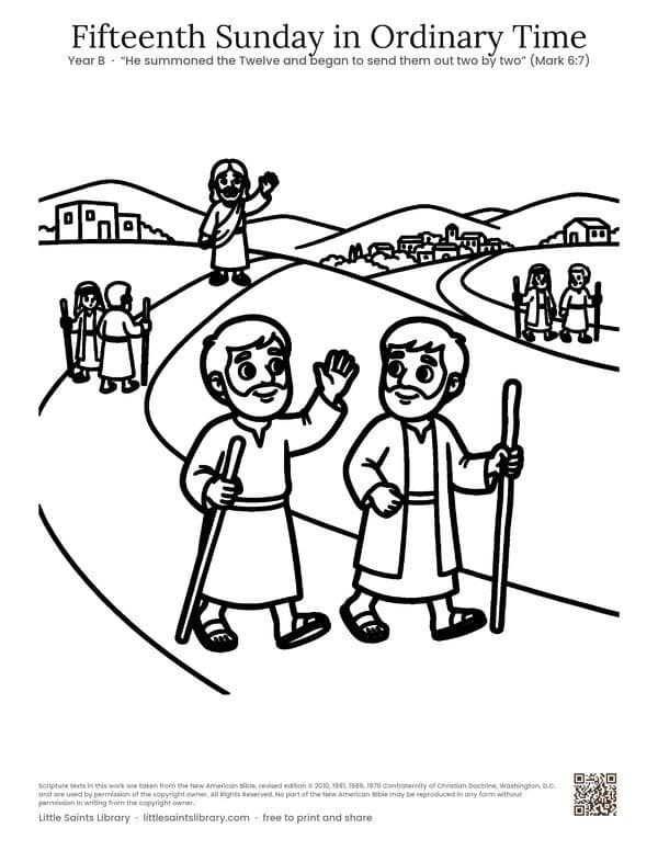 Fifteenth Sunday in Ordinary Time, coloring sheet preview