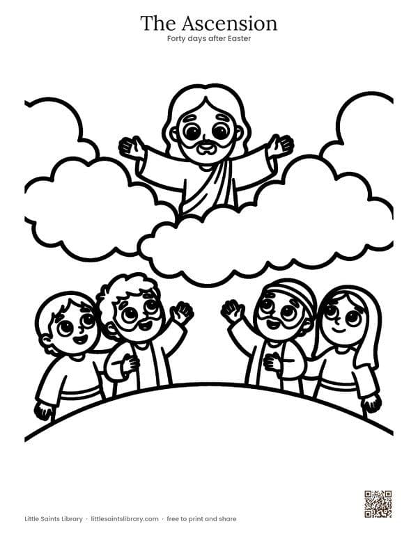 The Ascension coloring sheet, preview