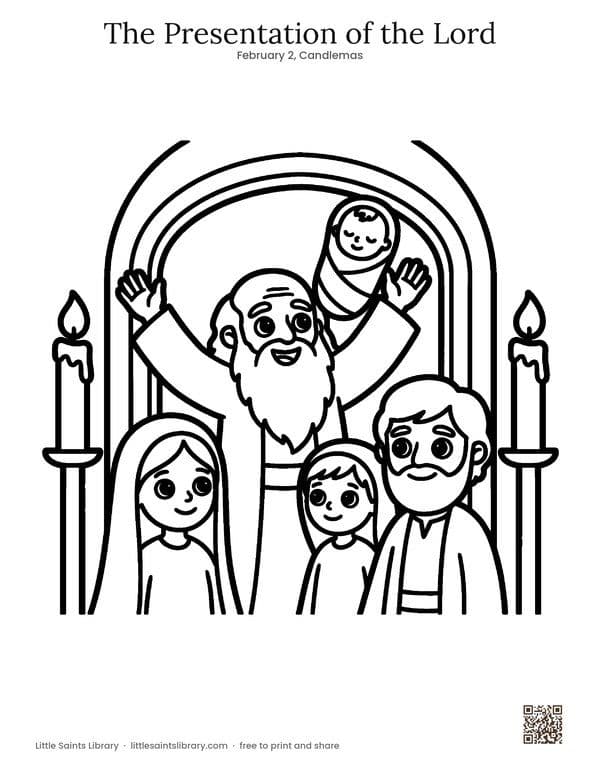 The Presentation of the Lord coloring sheet, preview