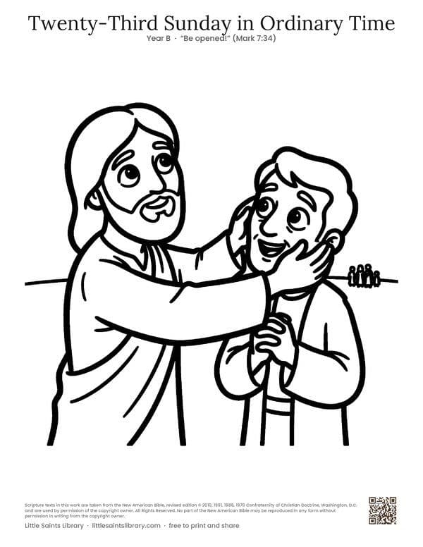 Twenty-Third Sunday in Ordinary Time, coloring sheet preview