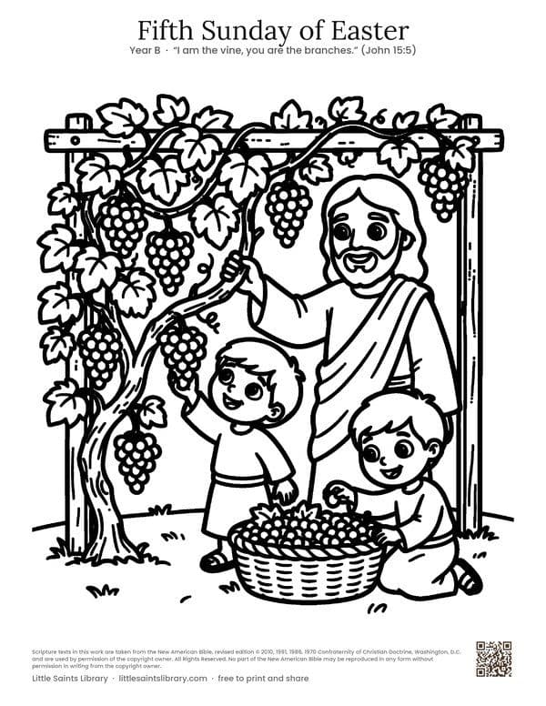 Fifth Sunday of Easter, coloring sheet preview