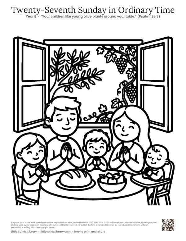 Twenty-Seventh Sunday in Ordinary Time, coloring sheet preview