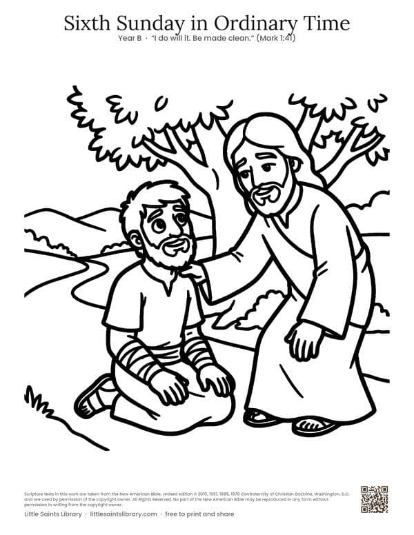 Sixth Sunday in Ordinary Time, coloring sheet preview