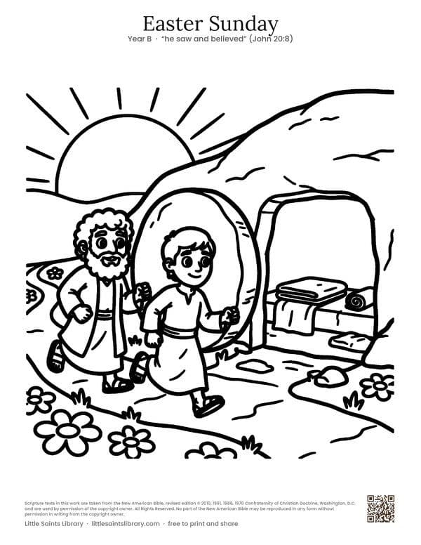 Easter Sunday, coloring sheet preview